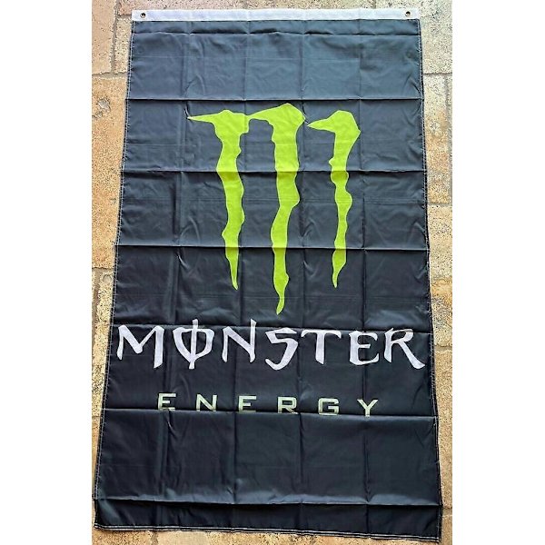 Monster Energy Drink 3x5 fot Flagga Vertikal Design Banner Mancave Dekoration (FMY)