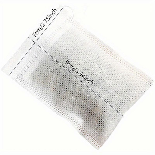 200 stk Krydderposer for matlaging, suppeposer, gjenbrukbare suppeposer med snøring, transparente engangs teposer i fiberduk for krydder teinfuser, Spi (FMY) 6*8cm-2.36*3.15in