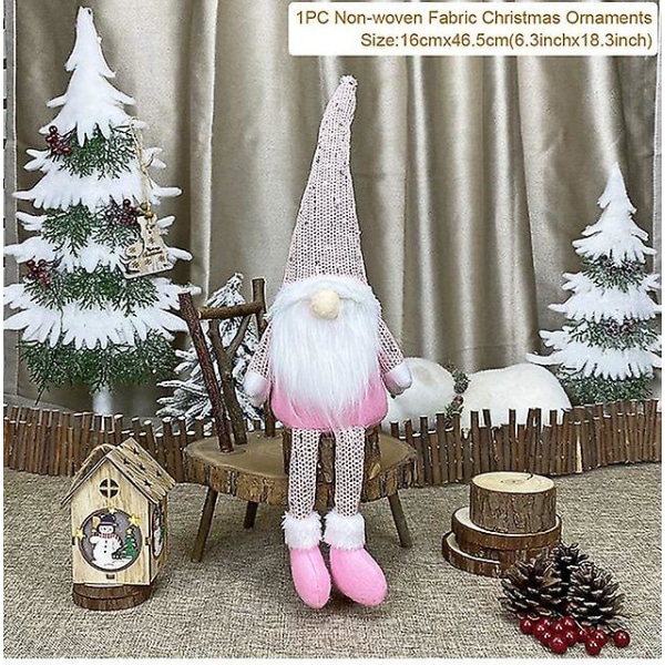 Jul Ansigtsløs Dukke Gnome 2023 Glædelig Julepynt til hjemmet Julepynt Xmas Navidad Natal nytår 2024 (FMY) 1