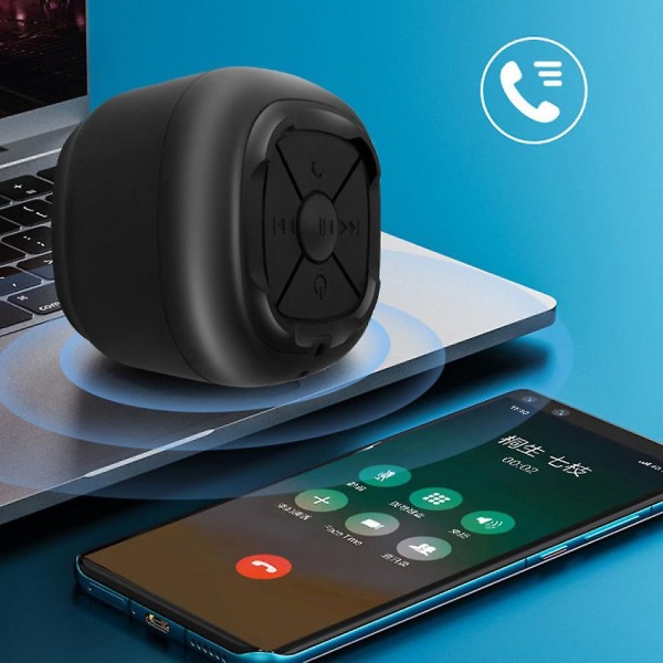 Trådlösa bärbara mini Bluetooth högtalare med stort ljud, trådlös stereo, metallhölje, minimalismdesign, android/ipad/iphoneblack (FMY)
