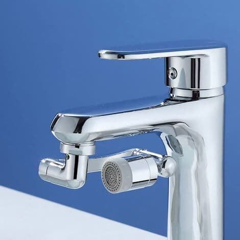 Universalkran, 1080 grader, energisparefunksjon, to moduser: dusj/boble, krom, sølv (FMY)