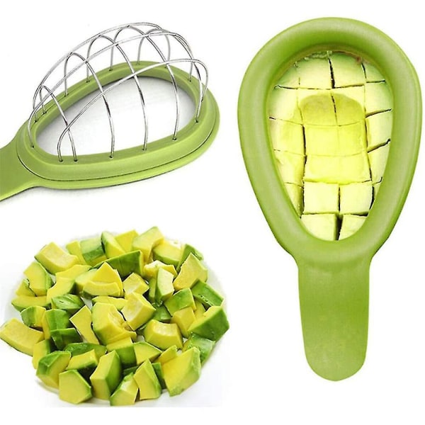 Avocadoskærerskæreskærer Separator Mangosplitter Cuber Pit Divider Køkkenværktøj (FMY)