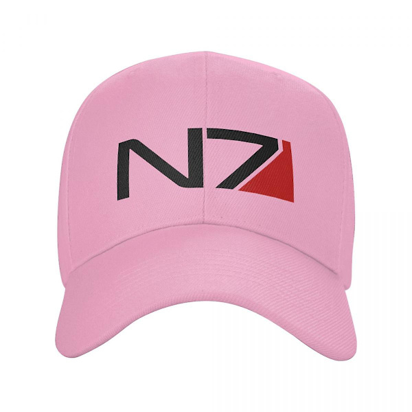 Mass Effect N7 Baseball-lippis Naiset Miehet Säädettävä Trucker Hat Urheilu (FMY) Pink Trucker Hat