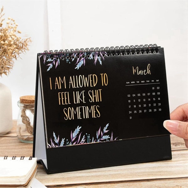 Skrivebords kalender 2024 kalender for slitne kvinner - Den 2024 kalender Sweary kalenderplanlegger B  (FMY) As Shown