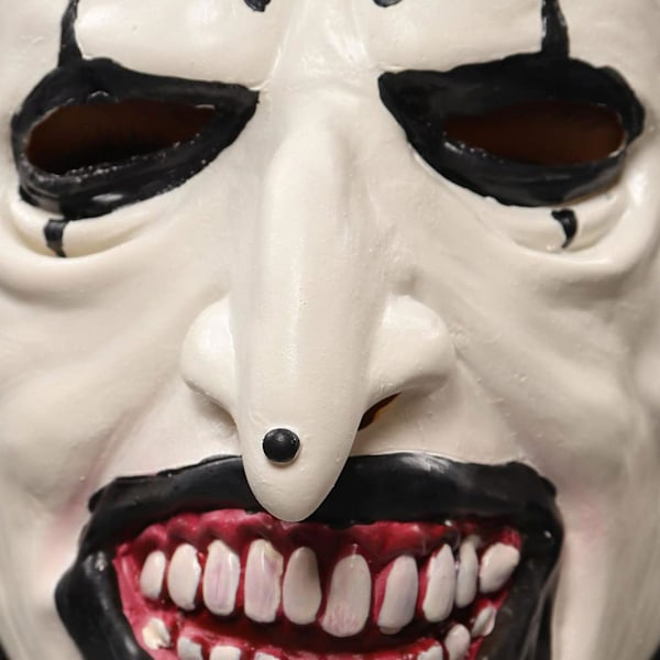 Terrifier 2 Art the Clown Skräckmask Halloweenfest Maskerad Horrormasker (FMY) White