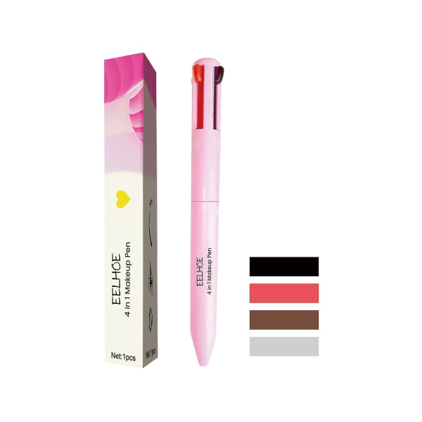 4-i-1 Makeup Penna, Eye Liner, Brow Liner, Lip Liner och Highlighter Pen, Vattentät Allt-i-ett Makeup Penna (FMY)