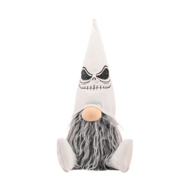Halloween-kääpiö Käsintehty Tomte Ruotsalainen Kääpiö Istumassa Nisse Skandinaavinen Kääpiö (FMY) White