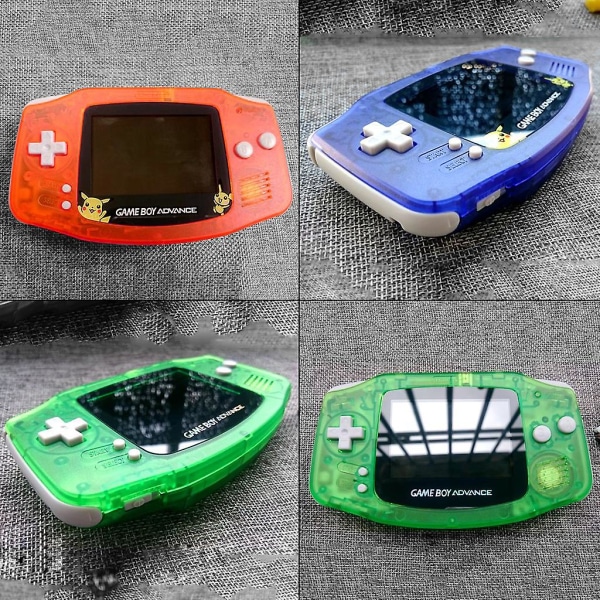 Gjennomsiktig komplett sett for dekselramme reparasjonsdeler sett for GameBoy Advance f  (FMY) transparent blue