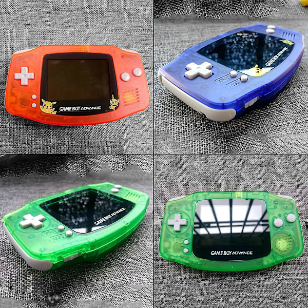 Transparent Full Set för Case Cover Frame Reparation Parts Kit för GameBoy Advance f  (FMY) transparent blue