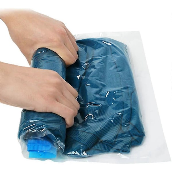 6 st Rese Vakuum Påsar för Rullning För Hand Vakuum Förvaringspåsar för Resor (FMY) 40X50CM