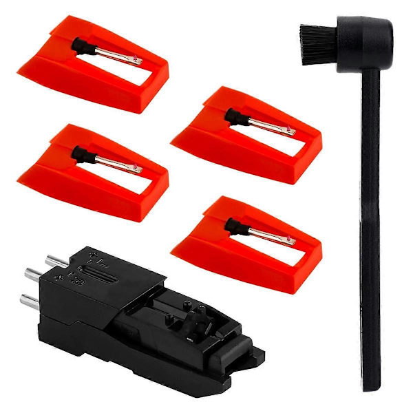 Levytysneulan Vaihto, 4kpl Timantti Levy soittimen Neula, ION Player LP Levy soittimelle (FMY) RedBlack