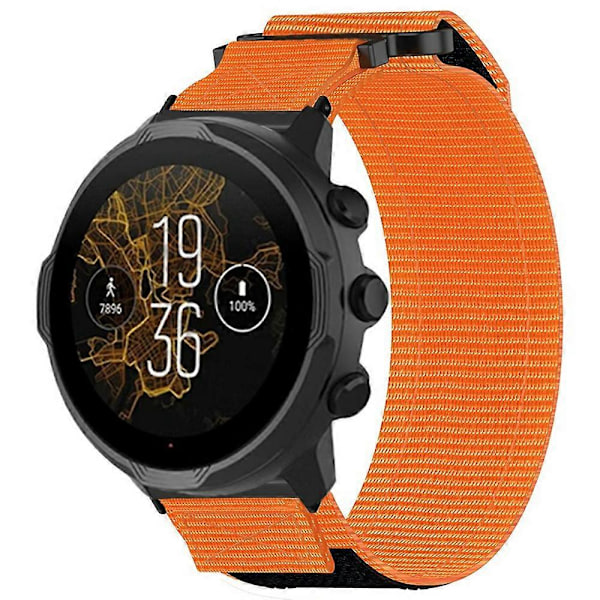 24mm Nylon Klockarmband för Suunto 9/ 7/ Spartan Sport Wrist HR Baro  Loop Fäste Rem (FMY) Orange