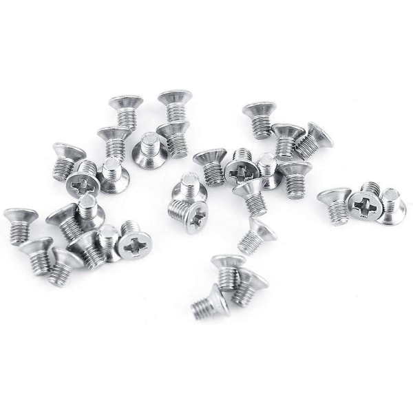 100 stk M3 Flat Head Pan Screws Countersunk Head Screws Maskinskruer Ss304 Rustfritt Stål Bolt (8mm)  (FMY)