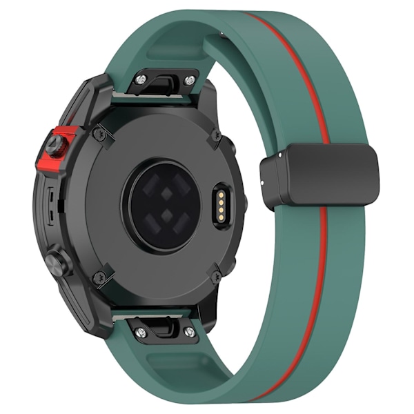 Urklokkebånd i svart spenne med dobbel farge for Garmin Tactix 7 Pro/Fenix 7X/6X/6X Pro/5X Plus 26 mm (FMY) Multicolor Style G Garmin Tactix 7 Pro