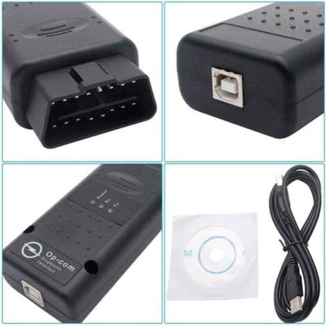 Interface diagnostisk tester, OPCOM 2012V CAN OBD2 Operator Firmware V1.99, USB, sort (FMY)