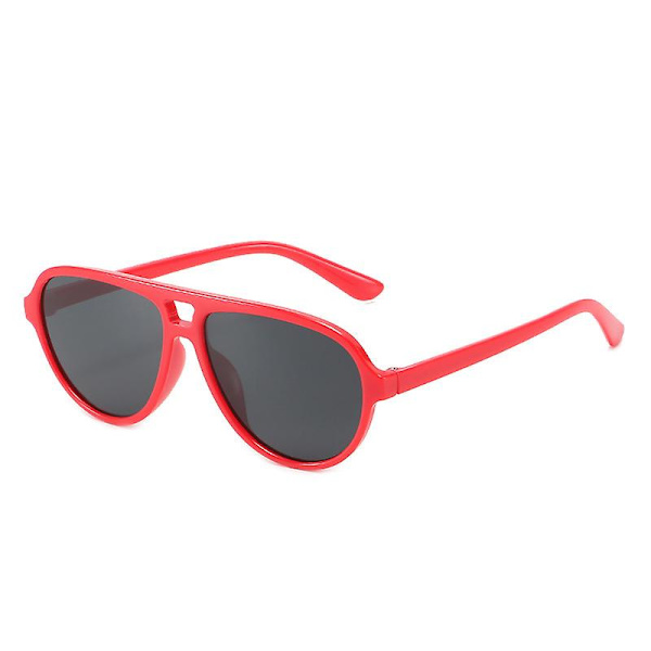 Polariserte Aviator Solbriller for Barn Retro Trendy Sports Solbriller  (FMY) Red