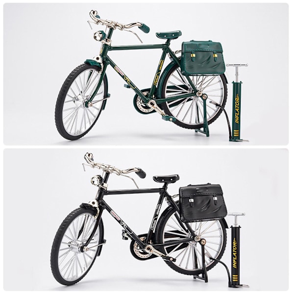 Retro Cykelmodell Kreativ Järnkonst Bordspryd Leksaker 1:10 (FMY) green DIY