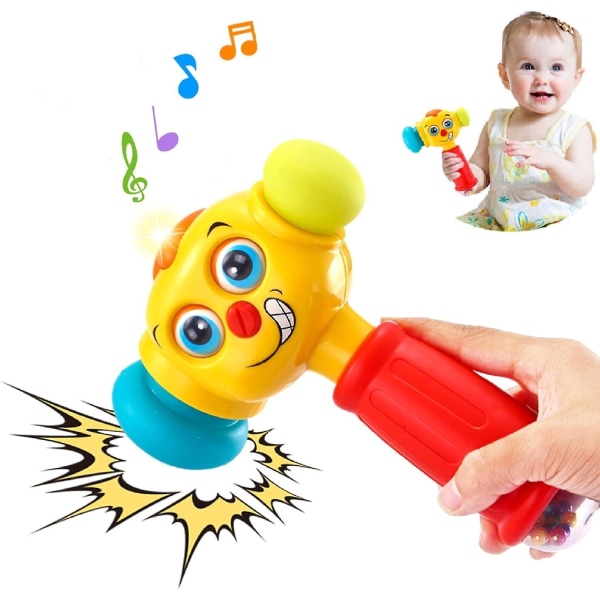 Babyleker for 1 år gammel babyhammerleketøy - lette og musikalske leker for 12 til 18 måneder opp | Spedbarnsleker Funny Baby Hammer Toddler (FMY)