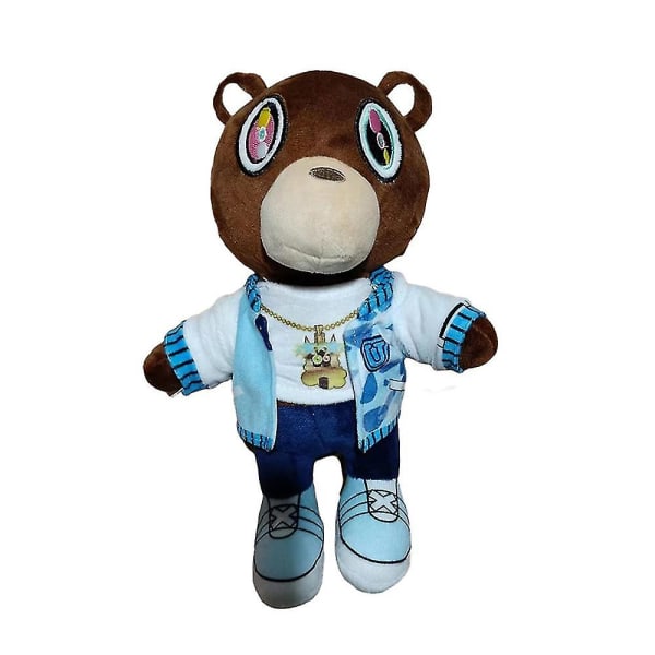 Kanye Teddy Bear Plysjdukke West Graduation Teddy Bear Samling Fans Leker Hjemmedekorasjon Gaver  (FMY) D