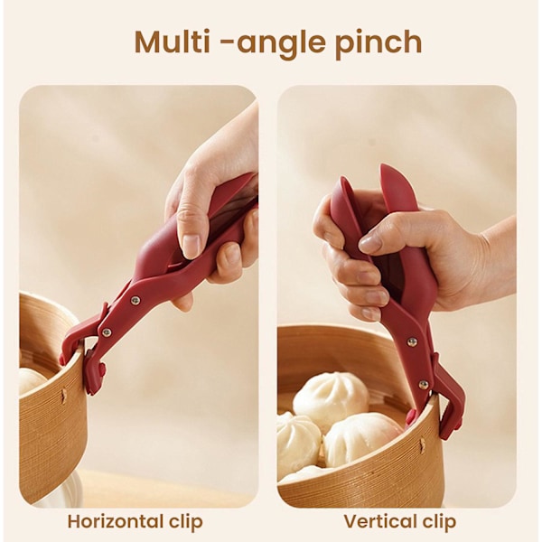 Kök Verktyg Mat Tänger, Multifunktionell Anti-Bränna Klämma, Het Skål Tallrik Gripare Pot Dish Pan Clips Tänger Klämma Hållare (FMY) Green