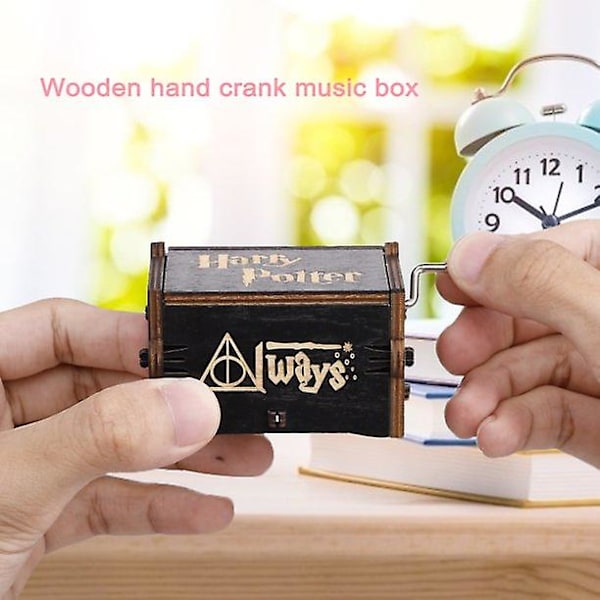 Harry Potter Musikbox Magisk Skola Handvev Musiklåda Leksak (FMY) black