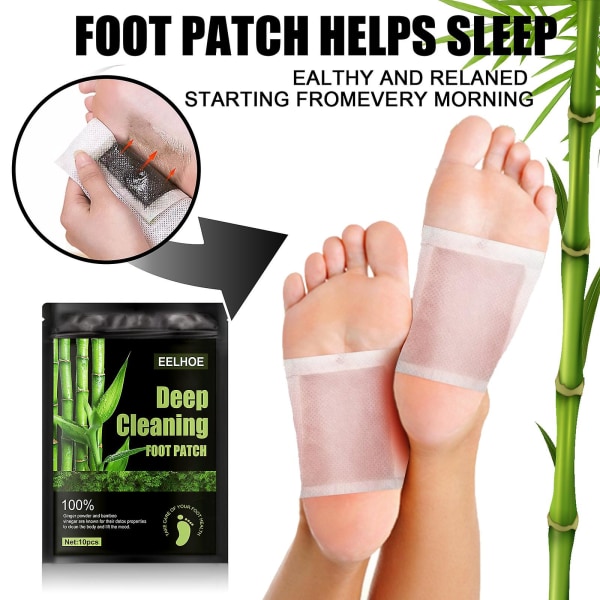 3 stk dybderensende fodpuder til stresslindring, bedre søvn Fodpleje Premium japanske økologiske fodplastre (FMY)