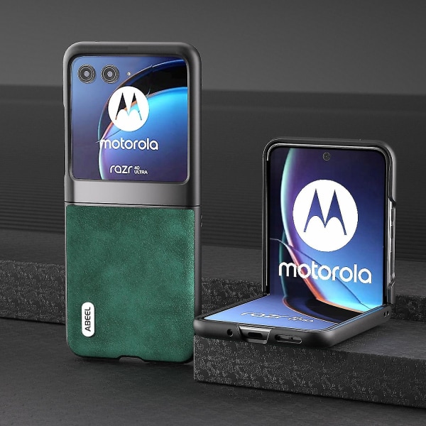 Abeel For Motorola Razr 40 Ultra 5g teksturert telefonveske Støtsikkert Pu-skinnbelagt PC-bakdeksel (FMY)
