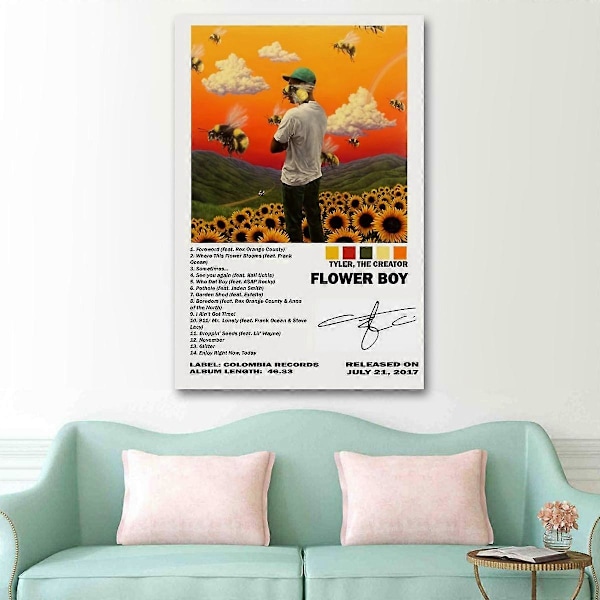 Flower Boy Tyler, the Creator Album Cover Poster Canvas Poster Værelse Sports Landskab Kontor Rum Perfekt til enhver Rum Dekoration Gave  P  (FMY) No Frame 50x70cm(20x30in)