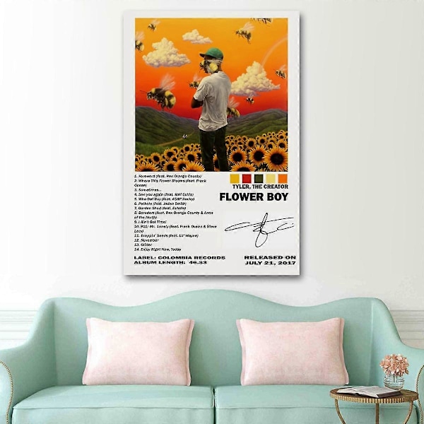 Flower Boy Tyler, the Creator -albumin kansi - Canvas-juliste Makuuhuone Urheilumaisema Toimisto Huone Täydellinen mihin tahansa huoneen sisustukseen Lahja  P  (FMY) No Frame 20x30cm(8x12in)