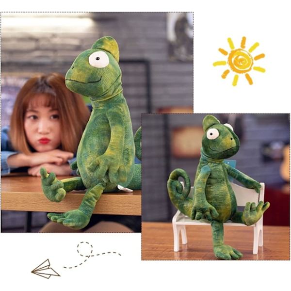 Kamouflage-plyschdjur, 20 tum Lizard Plyschleksaker Lizard Doll (FMY)