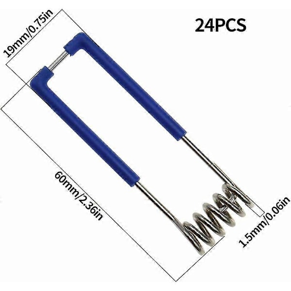 Pakke med 24 Fjederclips til Indbygningsspot GU10 MR16 1,5 x 60 mm (FMY)