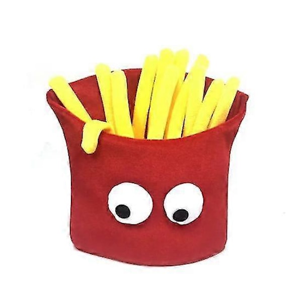Chips hatt Pommes Frites Form Hatt, Halloween Kostymtillbehör, Cosplay Tillbehör (FMY)