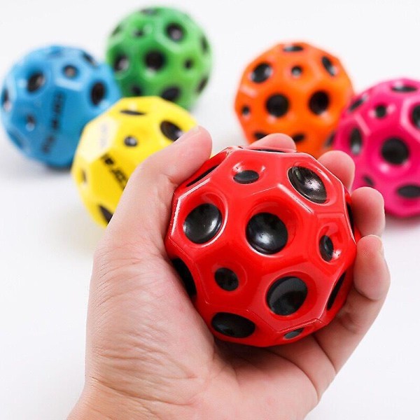 Extremt höga studsande rymdbollar, cool pop studsande rymdboll Gummistudsboll Sensorisk leksak, sportträningsboll för inomhusblå (FMY)