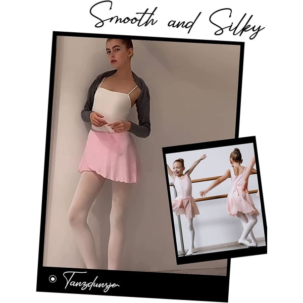 Balettkjol för kvinnor, flickor, Danskjol i chiffong med justerbar midja, balettkjol (FMY)