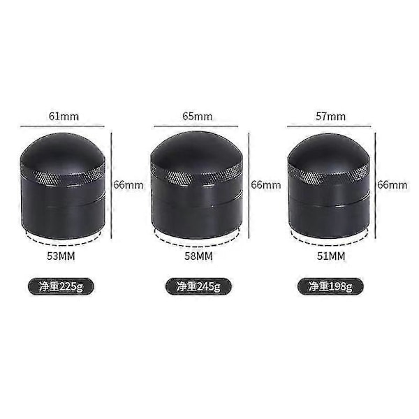 51mm/53mm/58mm Manuell Barista Pulver Kaffe Tamper Distributör Nivelleringsverktyg Nål Typ Kaffe Pulver Verktyg(FMY) 53mm