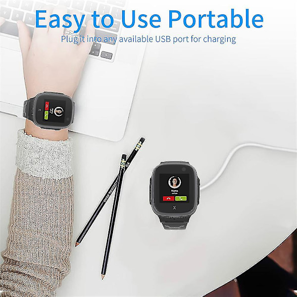 Usb-latauskaapeli lapsille Xplora X5 Play X5 X4 -kellolle (FMY) White 1PC