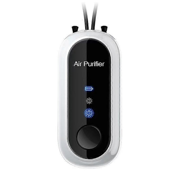 Hals Luftrenser Negative Ioner Luftrenser Bærbar Luftfrisker Deodorant (FMY) White Nylon Lanyard