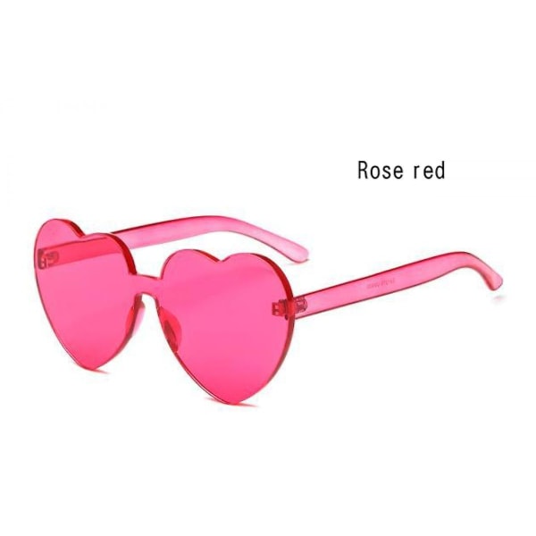 2020 New Trend Peach Heart Love Candy Color Rammeløse solbriller for menn og kvinner Blendende farger Pure Color Solbriller (FMY)