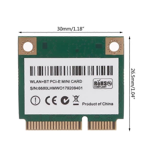 Killer 1650X 3000Mbps WiFi 6 -sovitin Bluetooth-com 5.1 DualBand -langaton kortti A Bare card
