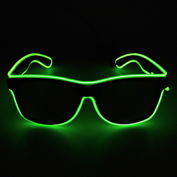 Festglasögon med LED-belysning, Unisex, Tråd, Neon, Glow-in-the-Dark, Lätt, Fotorekvisita, Hip Hop, Barn (FMY) Red