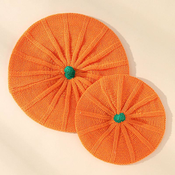 Halloween Dekoration Græskar Beret Hat Forældre-barn Strikket Hat Varmt Belle Strikket Hat Halloween Party Hatte (FMY) Kids