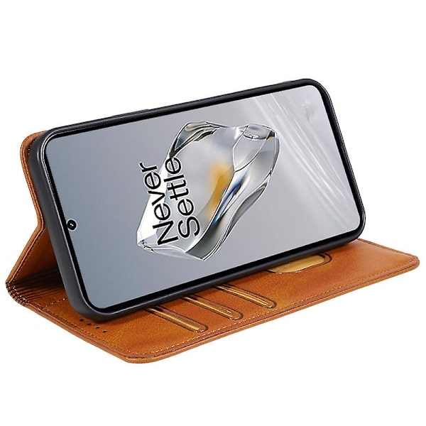 OnePlus Nord CE4 5G -kotelo PU-nahkainen lompakkokotelo Vasikan tekstuuri Puhelinkuori Magneettilukolla  (FMY) Khaki