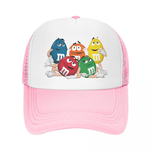 Personoitu M&amp;m's suklaa baseball-lippis ulkoiluun miehille ja naisille, säädettävä hauska karkki-meemi rekkakuskin hattu kevät (FMY) Silver