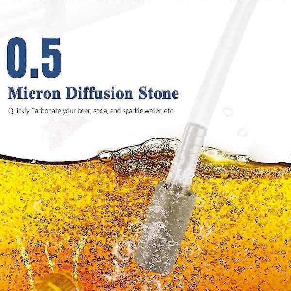 0.5 Mikrometer Diffusjonsstein Rustfritt Stål Luftestein Karboneringsstein egnet for Hjemmebrygg Vin B (FMY) silver