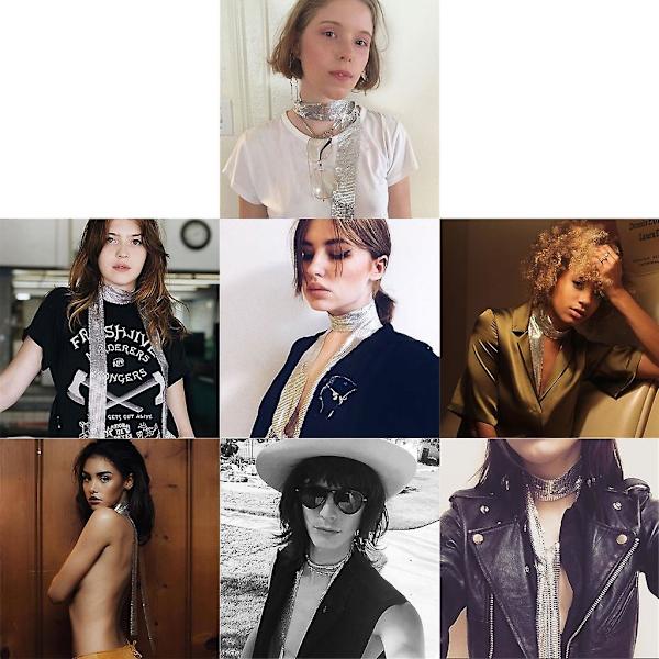 Rantauimapukujuhlat Paljetit Kaulahuivin Huivi Käsilaukku Choker Yksivärinen (FMY) Black