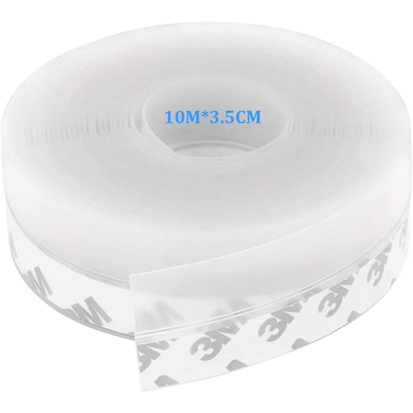 Silikonforsegling, 2,5 cm*5 m dørbunnforsegling, , gjennomsiktig pingvinvindu (FMY) 3.5cmx10M