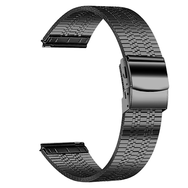 Garmin Vivoactive 4:lle korvaava ranneke, tyylikäs 22 mm ruostumattomasta teräksestä valmistettu kellohihna (FMY) Black