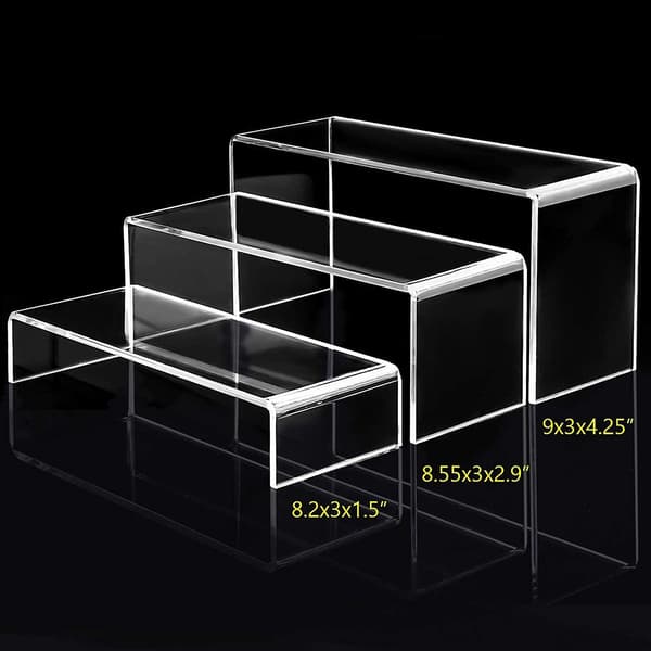Akryl displayställ, transparenta rektangulära ställ för display 6 st  (FMY)