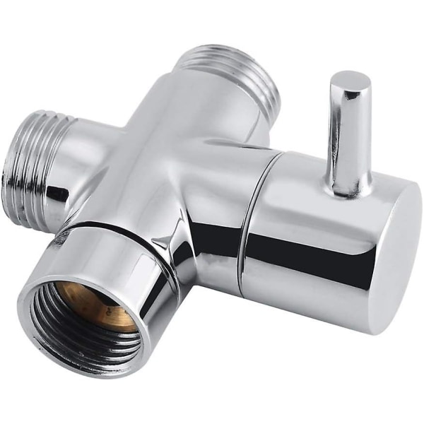 3-veis T-formet slangedeler Holdbar messingkrandeler Kromfinish Termostatisk blandebatteri for veggmontert hånddusj (DPD)