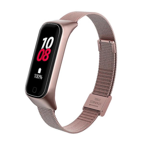 Udskiftningsarmbånd til Samsung Galaxy Fit 2 Armbånd Metal Rustfrit Stål Bånd til Samsung Galaxy Fit2 R220 Smart Band (FMY) multicolor